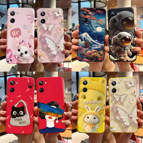 For Realme 10 Pro Case Realme10 4G Fashion Butterfly Cover Soft TPU Phone Case For Realme 10 Pro Plu