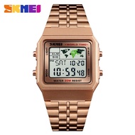 SKMEI Mens Sports Watch Digital Watch Stopwatch Countdown Waterproof Watch 12/24 Small Clock Fashion