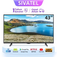 Sivatel Smart TV LED 43 inch TV Android 27/32/40inch Digital TV LED Android 12.0 Televisi LED Murah 