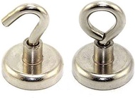 Ferrite Clamping Magnet with M6 Hook for Hanging, Holding or Displaying Items - 32mm Dia - 12.79lbs 