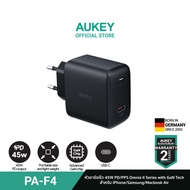 [สำหรับ iPhone 16]AUKEY PA-F4 หัวชาร์จเร็ว 45W PD Swift Series Wall Charger Adapter with GaN Power T