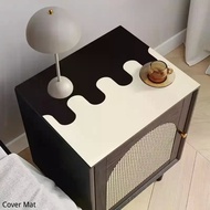 Retro Bedside Table Cover Mat Diatom Mud Absorbent Sunscreen Washing Machine Protective Pad Multifun