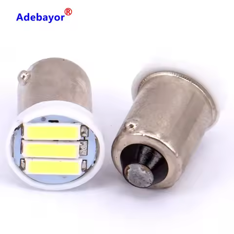 100X BA9s 3smd 7014 H6W T4W T11 high power 1W Car Indicator License Plate Map Dome Packing Styling l