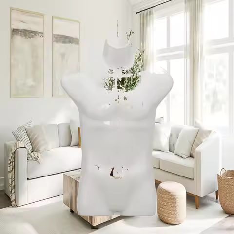 Suspended Male Mannequin Torso Lightweight PE Hanging Torso Display Form Hanging Clothing Display Fo