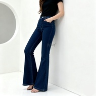 FIT AND FLARE CUTBRAY HIGHWAIST JEANS Wanita