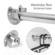 Thickened Stainless Steel Clothes Tube Base - Wardrobe Clothes Rail Fixing Bracket - Curtain Rod Round Tube Holder - Towel Bar Support Tray - Hardware Accessories