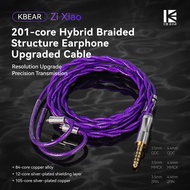 KBEAR ZiXiao iem cable 2core Hybrid Braided Structure Earphone Upgraded Cable 2pin/QDC/MMCX Replacem