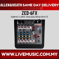 Allen & Heath ZED-6FX 6-Channel Live Mixer with FX ( ZED 6FX / ZED6FX )