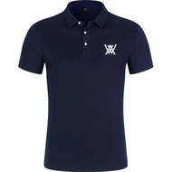 Anew 2023 Golf Summer T-Shirt Men Lapel Short-Sleeved Shirt Slim-fit Daily Outdoor Leisure Sports Golf Polo Shirt Men