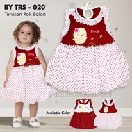 Baju Bayi Perempuan 0-6 Bulan Lucu TRS-020 Planet Kidz Dress Bayi Baru Lahir 6-12 Bulan Rok Anak Bay