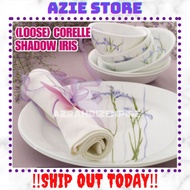 HOT (LOOSE) CORELLE SHADOW IRIS DINNER SET (DINNER/LUNCHEON/BREAD/NOODLE/OVAL PLATE) CUP SAUCER / MUG / PINGGAN KACA