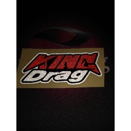 Stiker motor king drag pantulan cahaya