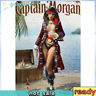 Vintage Metal Plate Captain Morgan s Beer Girl Rectangular Iron Painting 30x40cm