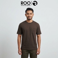 ROO  Plain Round Neck Pocket T-Shirt | 100 % Cotton | Men/Woman