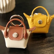 AirPods耳機收納套 手工真皮耳機包 mini餃子包包掛飾 元寶包