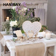 HANIRAY Wooden Hearts Guest Book, Wooden Hearts Sign In Book Wedding Guest Book Alternative, Guest S