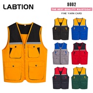 Labtion#G9002B#拼色反光立体多兜多口袋马甲