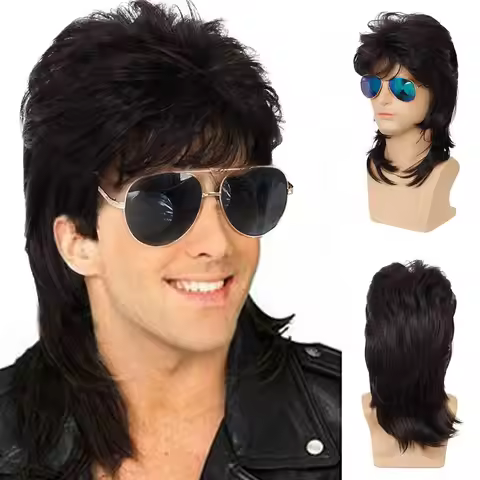 Synthetic Blonde Mullet Wigs for Men Costumes Fancy Party Accessory Cosplay Hair 80s Wig | Joe Dirt 