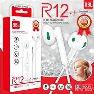 Handsfree Earphone JBL R12 ORIGINAL 100% By HARMAN FULL BASS+ SUPER MEGABIGBASS 