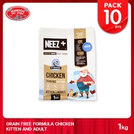 [MANOON] NEEZ+ Cat Food Chicken Grain Free 10kg นีซพลัส อาหารแมวเกรนฟรี รสไก่ 10 กิโลกรัม