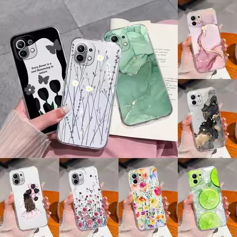 Clear Case For Xiaomi Mi 11 Ultra/Mi 11 Lite/Mi 11 Pro/Mi11 Youth Gradient Phone Cover Soft Slim Sil