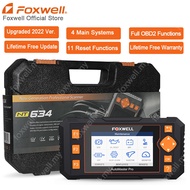 【All Cars+Proton Perodua】Foxwell NT634 OBD2 Automotive Scanner 4 System Diagnosis DPF Injector Codin