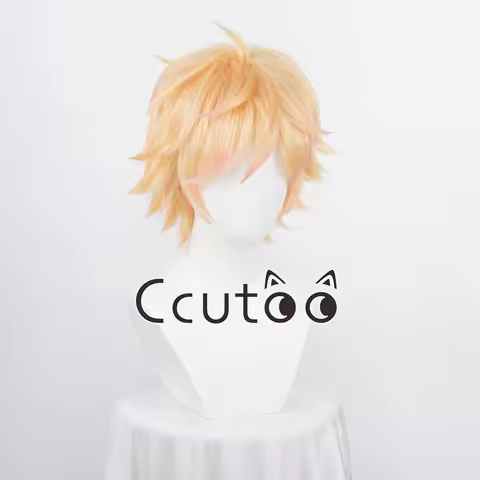 Game LOL Lovestruck Ezreal Cosplay Wig Valentine's Day Ezreal 30cm Men Cosplay Wigs Heat Resistant S