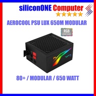 Aerocool LUX RGB 650M Modular PSU 80+ BRONZE 650W 650Watt 650