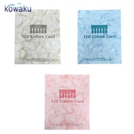 [vsrhkq] Nail Color Display Book with 120 Nail Polish Swatches Chart Nail Tips Preview PU Foam Board