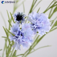 NOBELJIAOO 70cm 3 Forks Artificial Flower Bouquet Silk Cornflower Fake Flowers Artificial Plant Deco