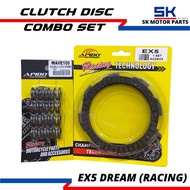 Racing Clutch Disc + Spring Ex5 Dream/Wave100/Class 1 APIDO(CLUTCH PLATE RACING EX5 DREAM COMBO SET 