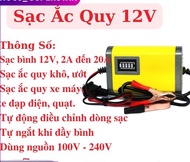 Bộ sạc điện acquy FOXSUR 12V kèm phục hồi bìnhSạc acquy 12V cho bình acquy xe máy xe đạp điện ô tô