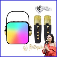 Mini Karaoke Machine Singing Karaoke Player with Wireless Microphones Microphone Speaker Set Multifunctional jannysg jannysg