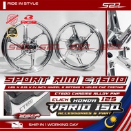 Sport Rim RCB VARIO 125 150 CLICK 1.85 X 2.15 X 14 INCH Wheel 6 Batang 4 Holes CNC Casting CT600 Chr