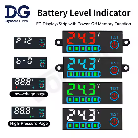 New Battery Charge Indicator Board 12V/24V/36V/48V Li-ion Lipo Lithium Battery Level Indicator Teste