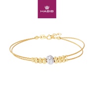 HABIB 585/14K Yellow and White Gold Bracelet 714-BR 2FC014-YW