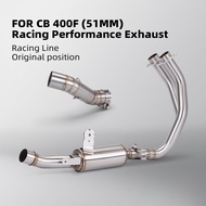 For CB400F motorcycle exhaust system CB400F motorcycle exhaust pipe connects to original or 51mm exh
