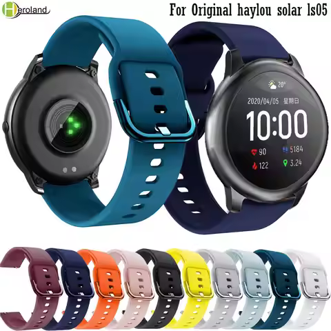 sport silicone 22mm Watchband For Xiaomi haylou solar ls05 strap original Smart Wristbands Bracelet 