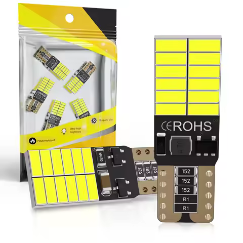 Guadsun 2PCS LED T10 W5W W3W 194 168 2825 4014SMD 10000k Multiple Colors 12V 2.4W Super Bright Licen