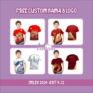 Chinese New Year 2024 T-Shirt Chinese New Year Dragon Shio Naga Art 9-12 Custom Full Printing