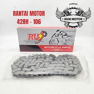 BLACK MOTORCYCLE CHAIN 428H 106 112