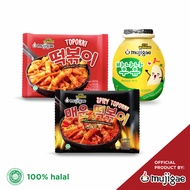 BUNDLE - Mujigae by Wonhae Topokki 170 gr Mujigae Spicy Topokki 195 gr dan Mujigae Banana Milk Origi
