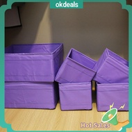 OKDEALS เทา/ขาว/ม่วง กล่องจัดระเบียบตู้เสื้อผ้า ศิลปะผ้าศิลปะ พับเก็บได้ ตัวจัดระเบียบตู้เสื้อผ้า 2024 ตู้เก็บของกล่อง เสื้อผ้าสำหรับเด็ก