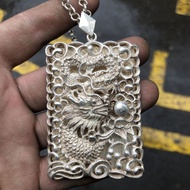 Antique Magazine Collection Daqing Qianlong Year-Made Longteng Four Seas Pendant 11.7