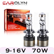 CAROLYN 1PAIR H4 H7 LED Mini Projector Lens H11 9005 9006 Car Motorcycle Headlight 12V