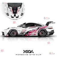 Porsche 911 Carrera4S 992 997 Targa Customizable Car Decal Sticker Engine Hood Body Wrap High Qualit