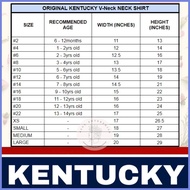 ㍿ ◫ ✾ KENTUCKY TSHIRT V-NECK WHITE FOR KIDS & ADULT