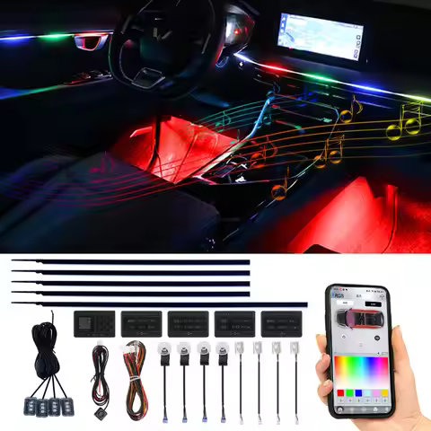 Symphony 18IN1 Car Interior Ambient Light Dual Zone Foot light Console Acrylic Light APP Control Aut