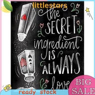 (DB1244) English blackboard series round diamond resin(w777) 20X30cm [littlestars1.sg]