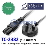 Panamax 1.5 Meter Electrical Wire British Standard BS-1363-1 IEC-60320-C7 - TC-2382/1.5M